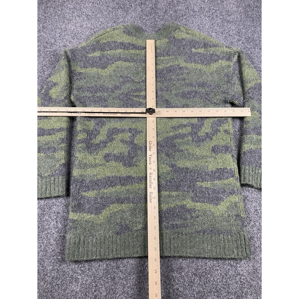 Rails Runi Green Gray Camo Button Cardigan Alpaca Wool Womens Medium Warm - Picture 9 of 10